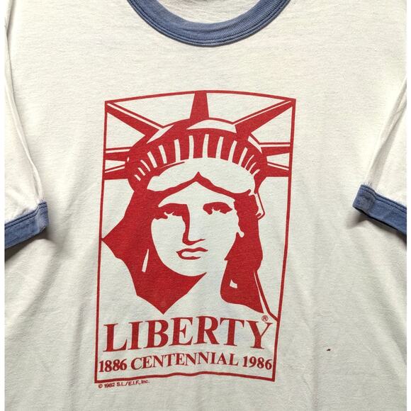 1982 Liberty Centenial Ringer T shirt - Picture 3 of 6